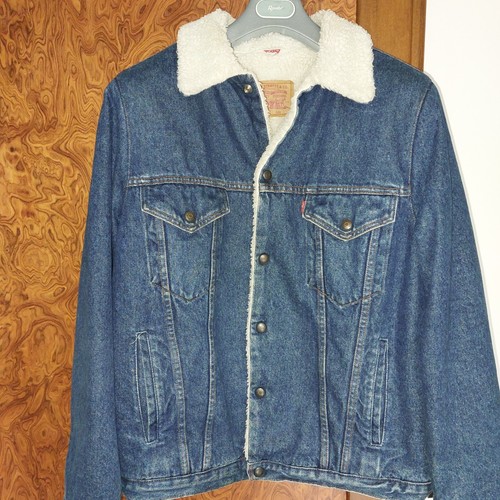 Sherpa Trucker LEVI'S Levi's VINTAGE GIUBBOTTO BLUE JEANS tg.L 501 - Foto 2 di 17