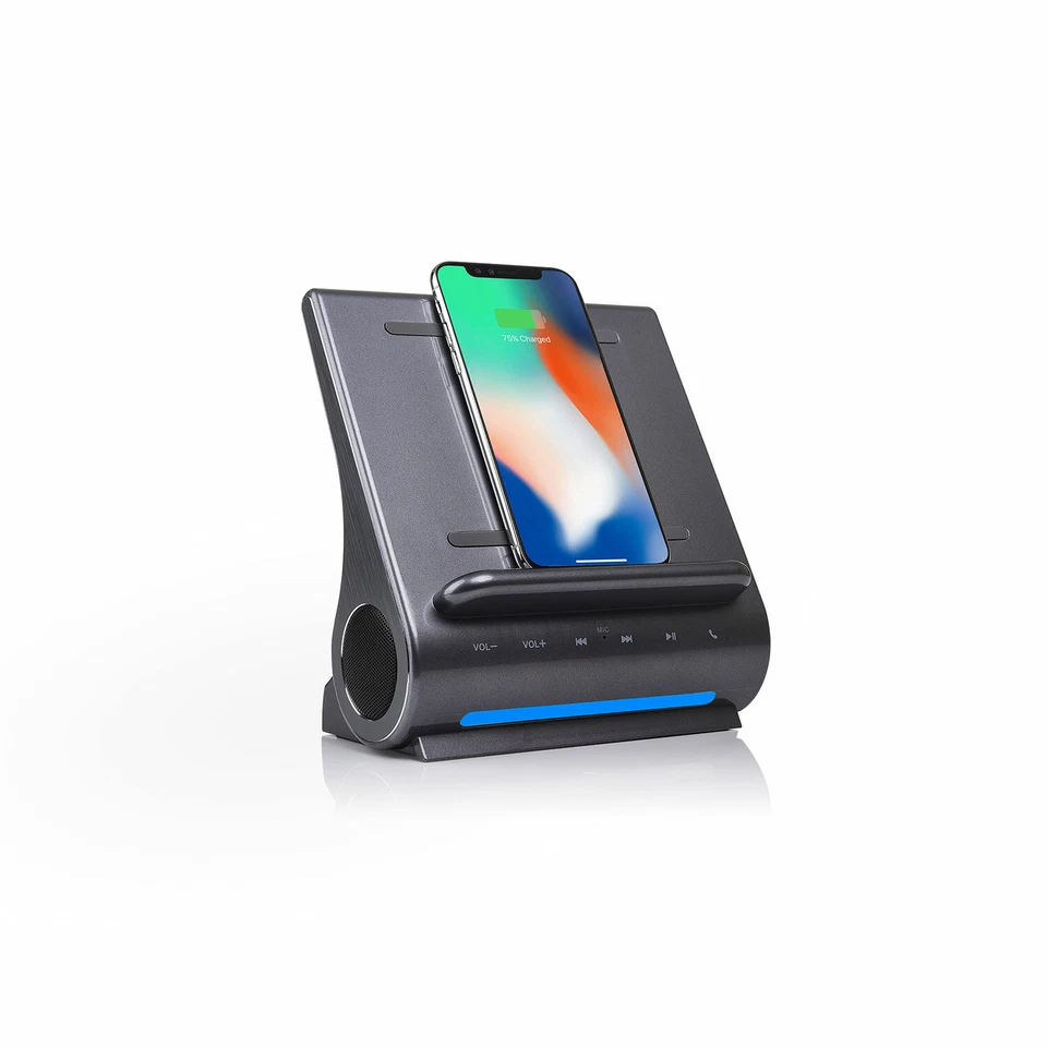 Wireless Charger Bluetooth Speakers 4 in 1 Station for iPhone 15 & Samsung S23 - Image 3 of 4
