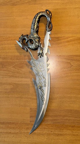 Skyrim Dagger of Alduin Flying Dragon The Ceremonial Dragonborn Blade Scrolls - Picture 6 of 20