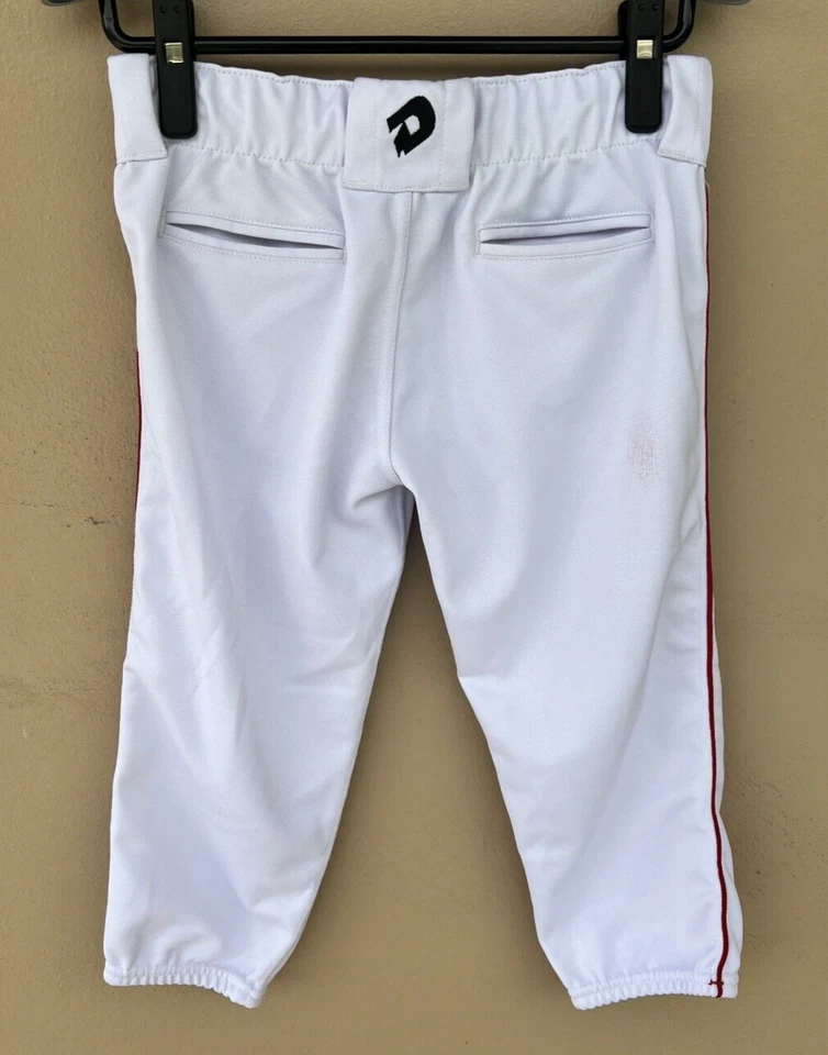Pantalón de softbol DEMARINI lanzamiento rápido feroz con cinturón niñas L blanco rojo tubo WTD4040 Foto 4 de 4