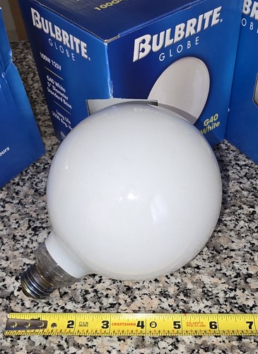 Bulbrite 350060 Globe Bulb G40 Medium Screw E26 60W 120V 2700K Warm White - Picture 1 of 8