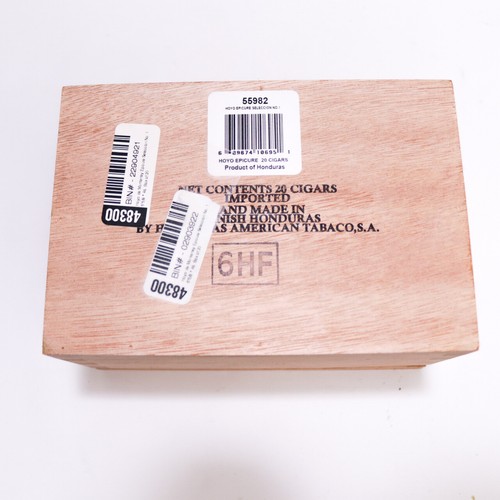 Hoyo de Monterrey Epicure Selección Nº 1 caja de cigarros de madera vacía de 6,5" x 4,5" x 3,5" - Imagen 6 de 9