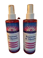 Heritage Store Rosewater & Glycerin TWO (8 oz. spray bottles) HUGE DISCOUNT