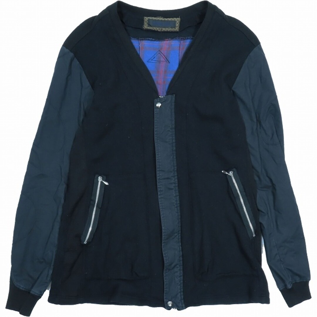Koushin Sato KOHSHIN SATOH Vintage V Neck Zip Up Jacket Koushin Sato KOHSHIN SATOH Vintage V Neck Zip Up Jacket