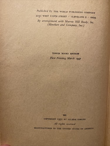 Marry for Love von Allene Corliss 1947 Buch Erstdruck R4 - Bild 3 von 12