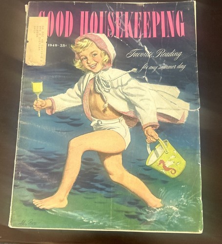 Good Housekeeping - Knitting; Social Gambling; Snow Pudding (July 1949) - Picture 1 of 7