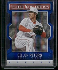 2014 Panini Elite Extra Edition #72 Dillon Peters Status Blue #/100