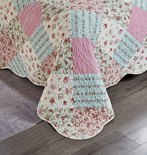 Brilliant Sunshine Roses Quilt Set, 2-Piece Bedding Sets with 1 Sham, Patchwo... - Picture 4 of 8