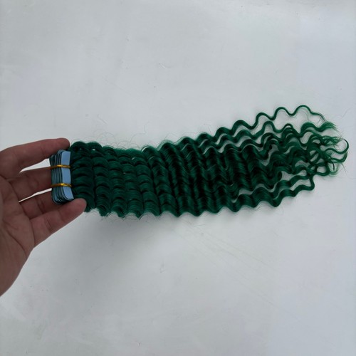 Invisible Tape in Human Hair Extensions Curly Seamless Skin Weft Curly Remy Hair - Picture 144 of 145