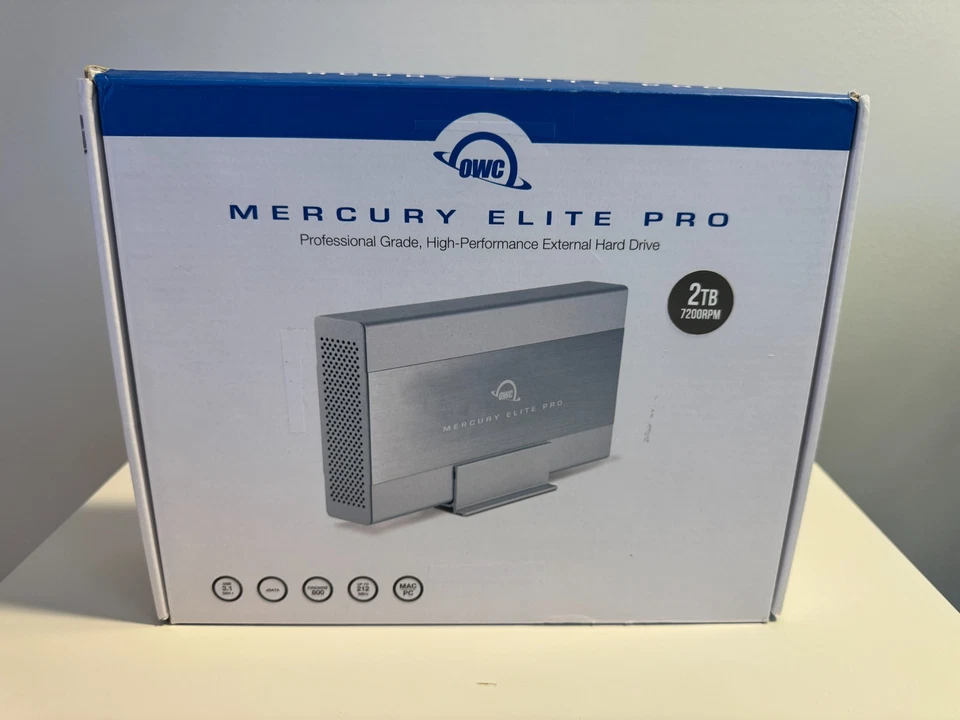 OWC 2TB Mercury Elite Pro HDD USB 3.0 External Storage Hard Drive - Low Use! - Image 2 of 4