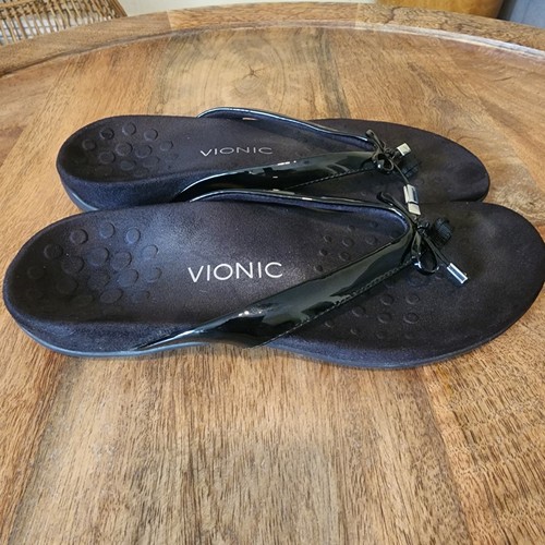 Vionic Bella II Black Toe-Post Sandal Flip Flop Womens Size 9 / EU 41 - Picture 8 of 10