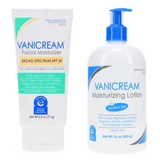 Vanicream Lite Lotion 16 oz & Daily Facial Moisturizer Broad Spectrum SPF 30