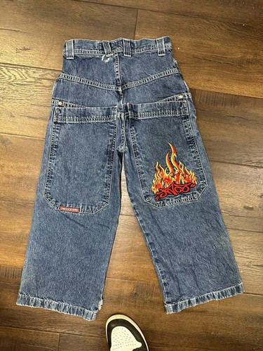Vintage JNCO Jeans Size 8 Kids Wide Legs Flame