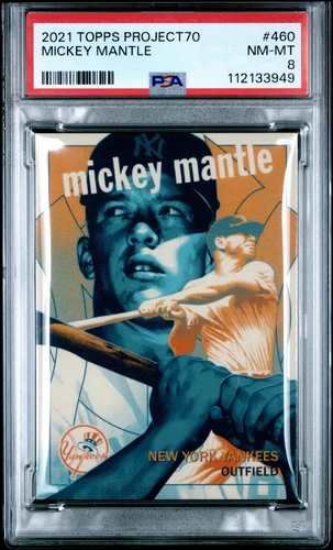 2021 Topps Project70 #460 Mickey Mantle PSA 8