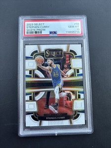 2023 Panini Stephen Curry Select White Prizm Concourse /149 PSA 10