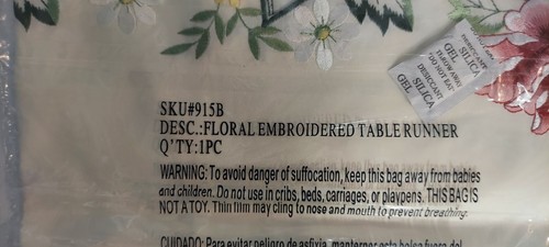 Nuevo corredor de mesa de encaje bordado floral rosa y margarita inspirado vintage - Imagen 4 de 5