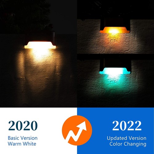Solar Outdoor Step Stairs Lights Deck Garden Yard Pathway Fence Patio Lamp Decor - Picture 35 of 42