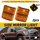 2Pcs Side Tow Mirror Turn Signal Light Lens Amber For Ford Truck F250 F350 F450