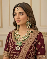 NV 165 Indian Jewelry New Beautiful Bollywood Style Trendy Pendent Necklace Set