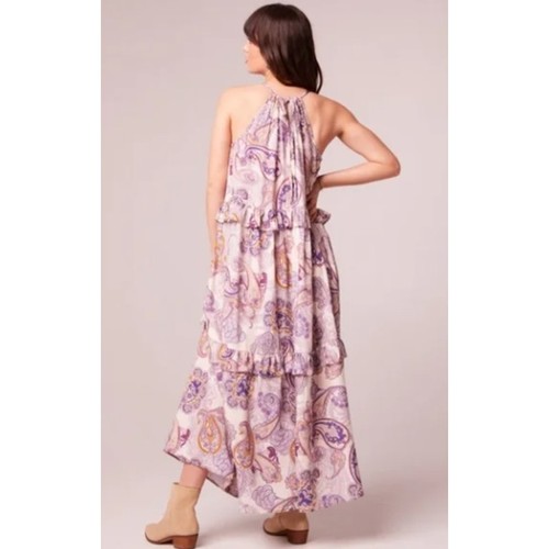 Band Of The Free Maxi Mujer Grande Liliana Púrpura Paisley Niveles Cottagecore Nuevo con Etiquetas - Imagen 2 de 14