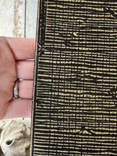 6yds 12yds avail Black Gold Raised Pattern c1900 Belgian Wallpaper Antique Wa