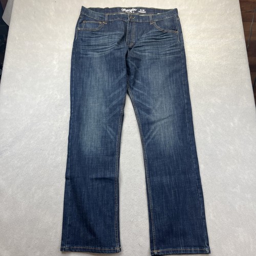 Wrangler Retro Mens 88MWZGR Slim Straight Dark Denim Western Cowboy Jeans 38x36 - Picture 3 of 17