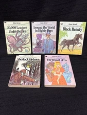 Lot of 5 Moby Books Illustrated Classic Editions Wizard of Oz, Black Beauty +3