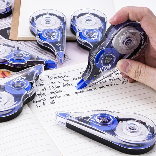 Cinta Correctora, Paquete de 10 Cinta Fácil de 1 Cuenta (Pack de 10), Azul - Imagen 7 de 7