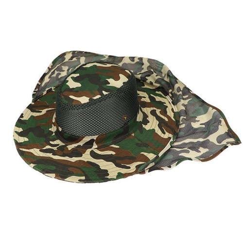 Cappello uomo tesa larga sole collo pesca berretto con cinghia per outdoor escursionismo campeggio - Foto 15 di 25