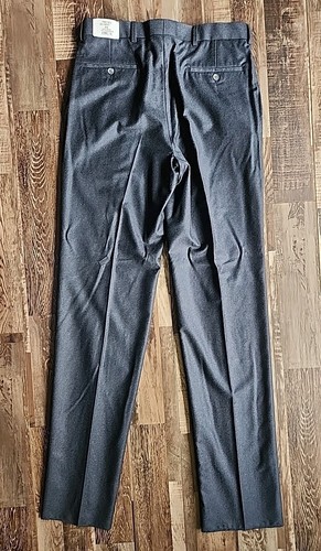 Paul Frederick Pants Mens 34 Unhemmed Navy Wool & Cashmere Trousers Pleated NWT - Picture 2 of 15