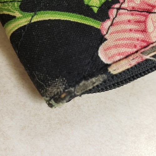 Vintage Vera Bradley "Botanical Square" Floral Black &Multicolor Small Wallet - Picture 7 of 10