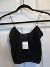 FREE PEOPLE BLACK SKINNY STRAP SEAMLESS BRAMI CAMI TOP SIZE XS/S   NEW