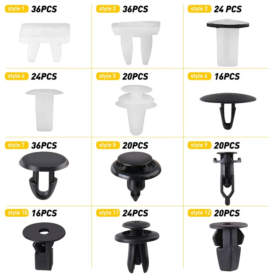 1/2set 317Pcs Fender Door Hood Bumper Trim Clips Body Retainer Kits For TOYOTA M - Imagem 4 de 4