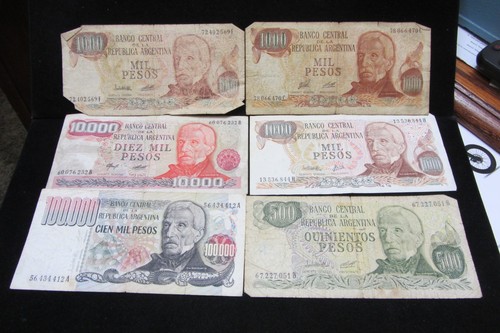 ARGENTINA CURRENCY LOT - 7 PIECES - CIRCULATED - FREE SHIPPING - Picture 1 of 6