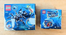 Lego Atlantis 8056 Monster Crab Clash + 8073 Manta Warrior Complete w/ Minifigs