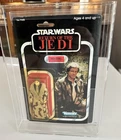 Vtg Kenner 1984 Star Wars ROTJ Jedi Han Solo In Trench Coat  MOC AFA Style Case