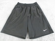 Vintage Nike Basketball Shorts Fit Dry Gray Label Mens Small Black Pockets EUC