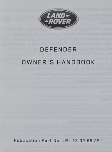 OEM 2025 Land Rover Defender 90 110 130 Owner's Manual Set w/ Supplements & Case - Picture 3 of 13