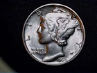 1935 US Mercury Dime,  Uncirculated ..07234 Oz Silver (US-7142)