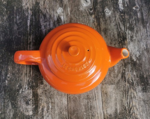 Le Creuset Classic Teekanne Orange 1,3L mit Deckel Steingut Home Küche Deko - Bild 10 von 15