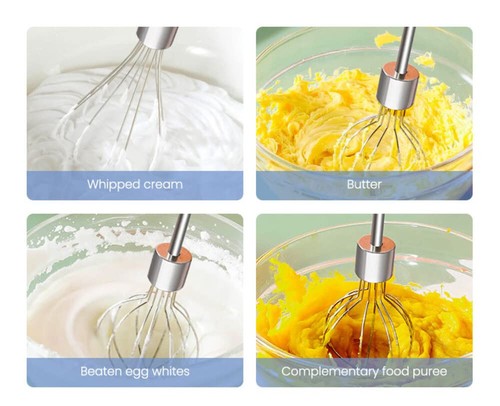 Hand Mixer Whisk| Wireless Rechargeable Handheld Egg Beater with 2 Stainless ... - Picture 6 of 8