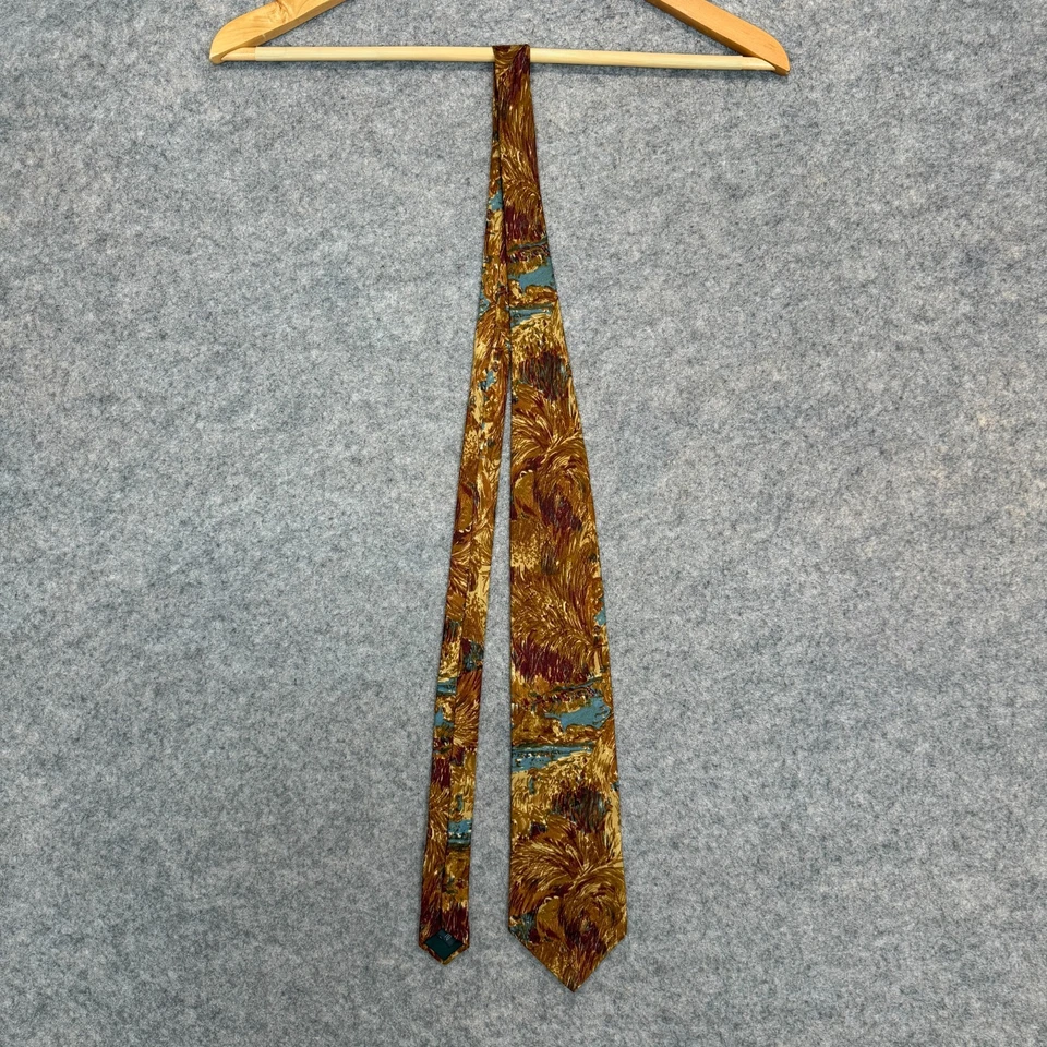 Corbata de seda Ermenegildo Zegna de colección arte abstracto impresionismo acuarela rara Foto 2 de 4