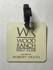 Rare Wood Ranch Golf Club Golf Bag Tag - Simi Valley, California - A Beauty!