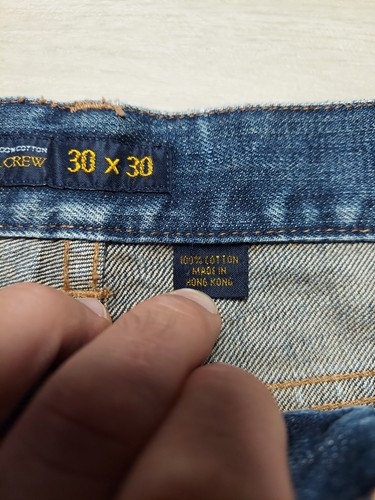 J. Crew 30x30 Boot Cut Antique Wash Blue Jeans Men's 100% Cotton Hong Kong - Picture 11 of 12