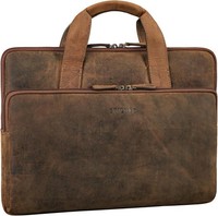 15,6\ Leder Laptoptasche Aktentasche Vintage Business Tasche"
