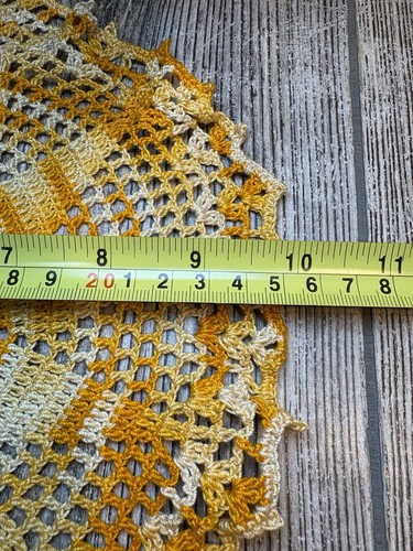 Lot Of 7 Vintage Crocheted Yellow Doilies Measurements In Pics - Picture 13 of 14