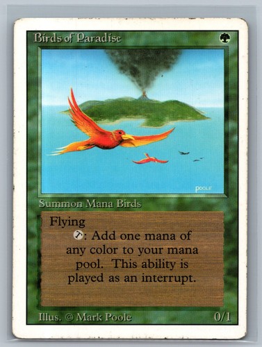Magic The Gathering Revised Edition Birds of Paradise MTG TCG CCG 3rd - Picture 1 of 2