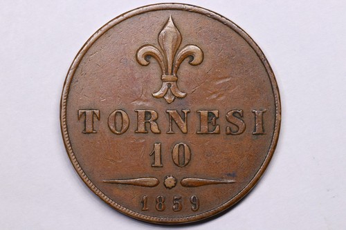 Italien 10 Tornesi 1859