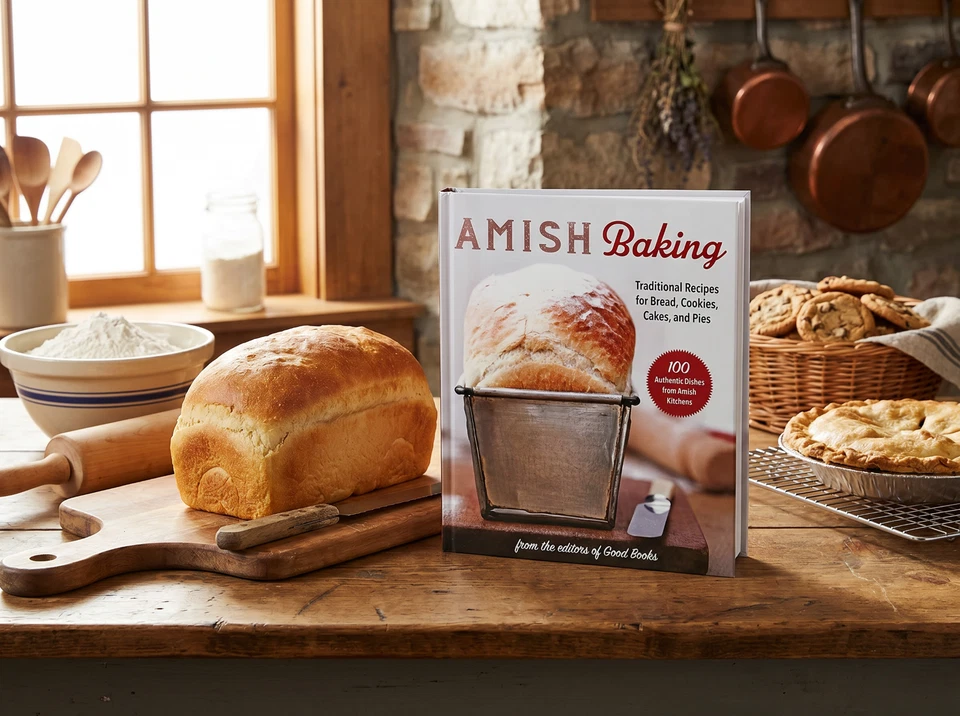 Amish Cookbook "Amish Baking" by Good Books Paperback Made in USA - Image 1 of 2