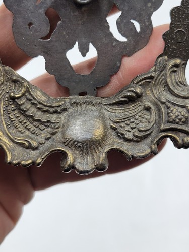 Antik Messing Filigran Spiegel Schminktisch Viktorianisch Barock Rokoko Revival  - Bild 16 von 21